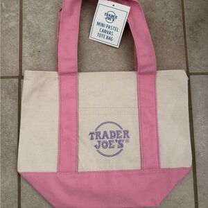 Pink Mini Canvas Tote Bag